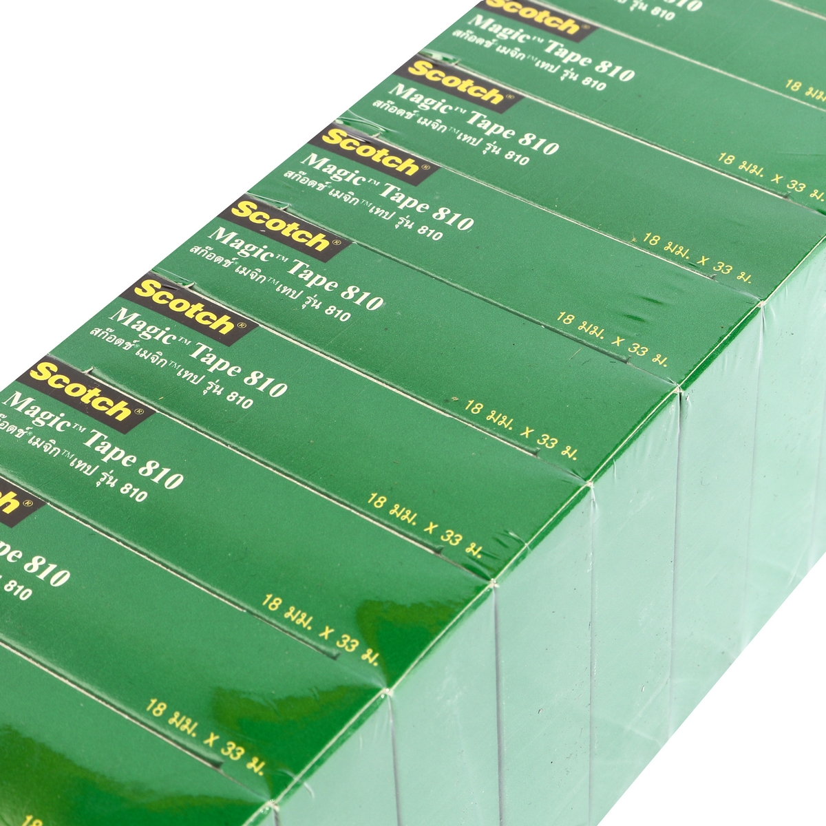 เมจิกเทป 18 มม.X36หลา แกน1" 12RL/PA 3M รุ่น NO.810 รูปที่ 2