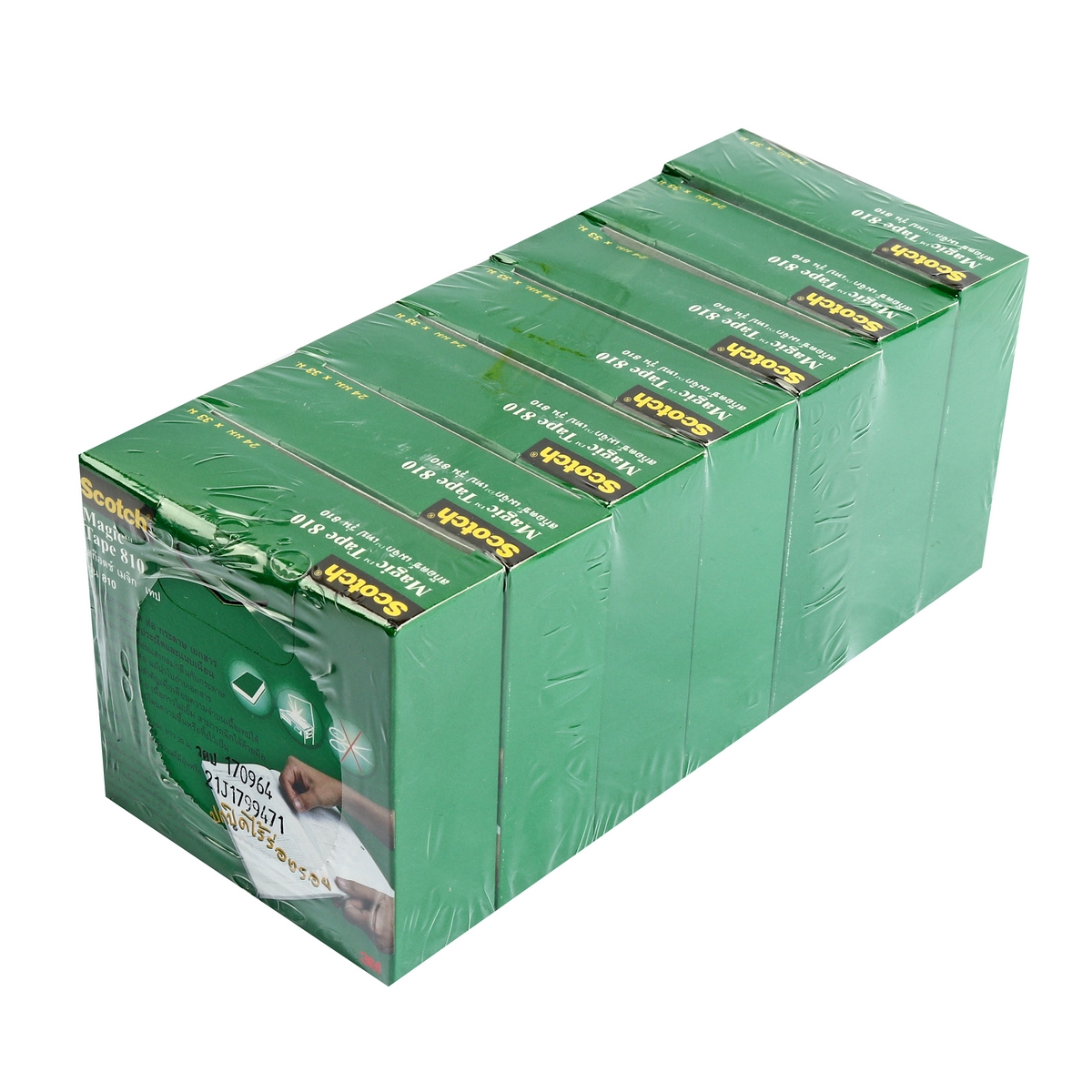 เมจิกเทป 24 มม.X36หลา แกน1"(7RL/PA) 3M รุ่น NO.810 รูปที่ 3