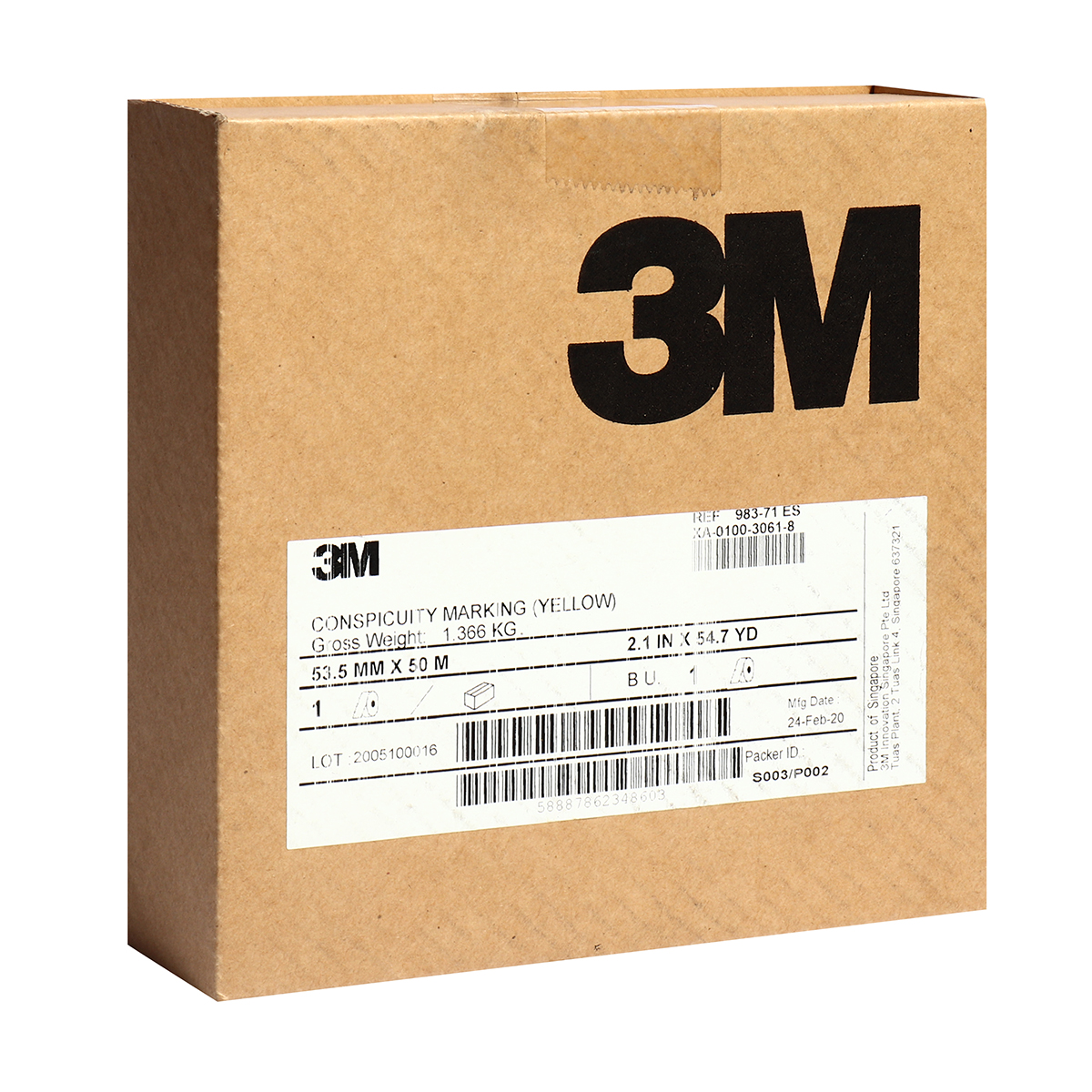 เทปสะท้อนแสงติดรถ สีเหลือง 53.5MM X 50M 3M รุ่น 3405-S รูปที่ 4