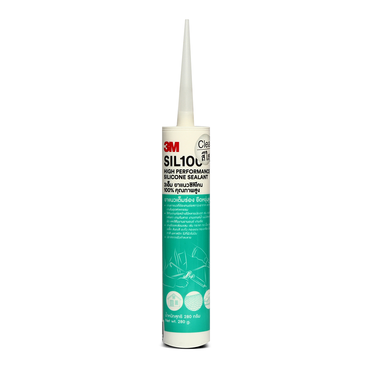 SIL 100 กาวซิลิโคน 100% สีดำ 3M รุ่น 8105 ราคา ฿175.8