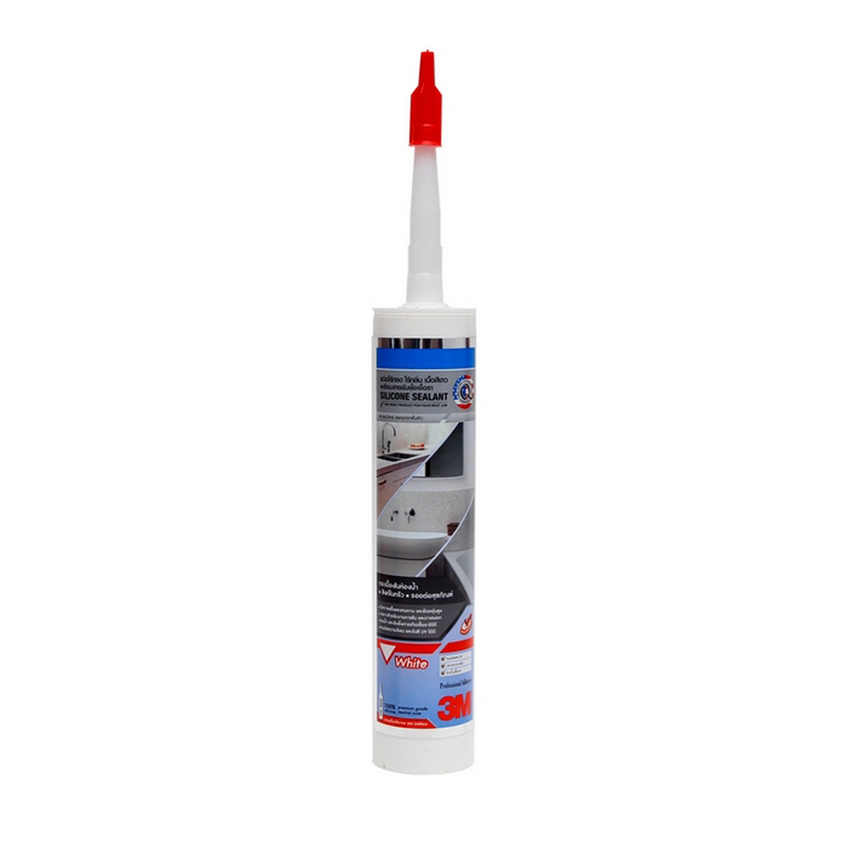 กาวซิลิโคน ไร้กรด-ไร้กลิ่น (สีขาว) 300ML 3M รุ่น 8120 ราคา ฿308.4