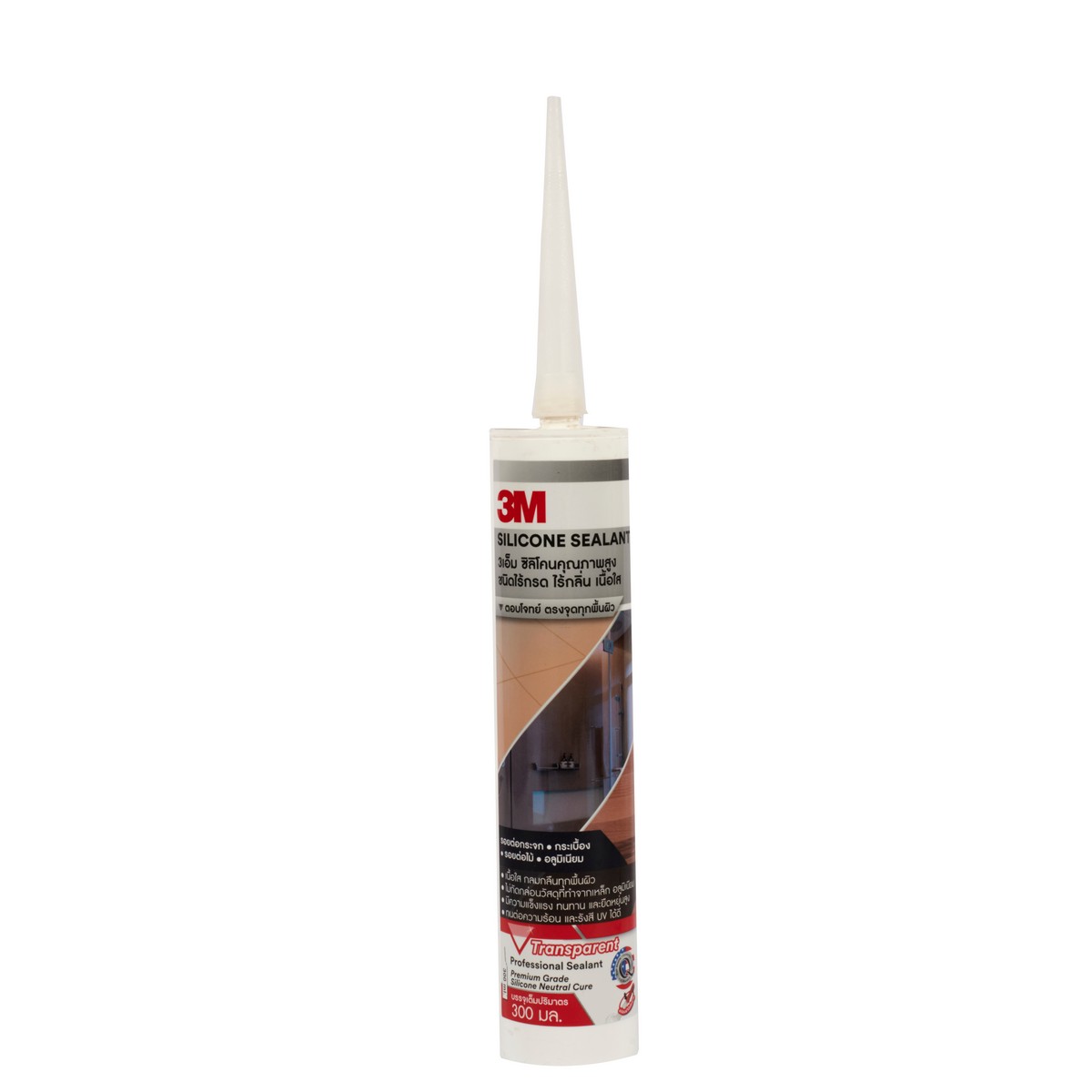 กาวซิลิโคน ไร้กรด-ไร้กลิ่น (สีใส) 300ML 3M รุ่น 8130 ราคา ฿294.6