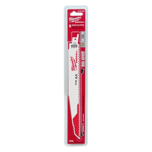 ใบเลื่อยซอว์ซอลตัดไม้ 9" AX 5 TPI (5 ใบ) MILWAUKEE รุ่น 48-00-5026 ราคา ฿942.056