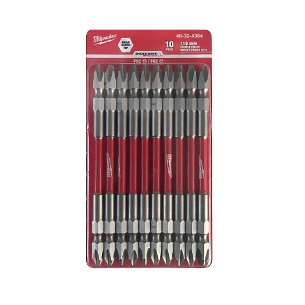 ดอกไขควง PH2-110 มม. Double Ended (10 ดอก) MILWAUKEE รุ่น 48-32-4364D ราคา ฿586.916
