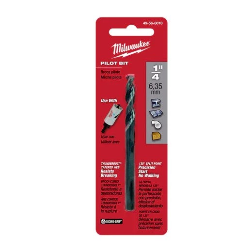ดอกเจาะนำ1/4" x 3 1/2" Thunderbolt HSS MILWAUKEE รุ่น 49-56-8010 ราคา ฿82.243