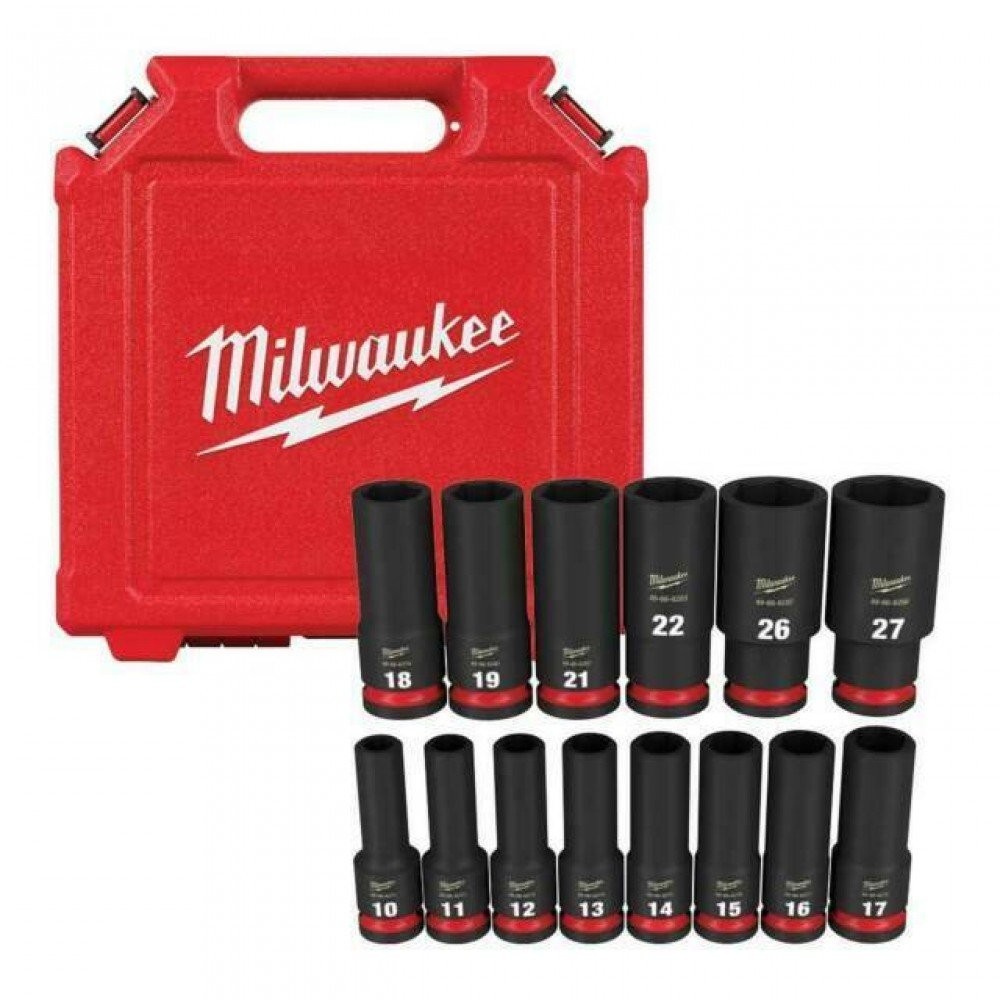 ชุดลูกบล็อกกระแทกยาว 1/2" (14 ชิ้น) MILWAUKEE รุ่น 49-66-7014 ราคา ฿2,689.72
