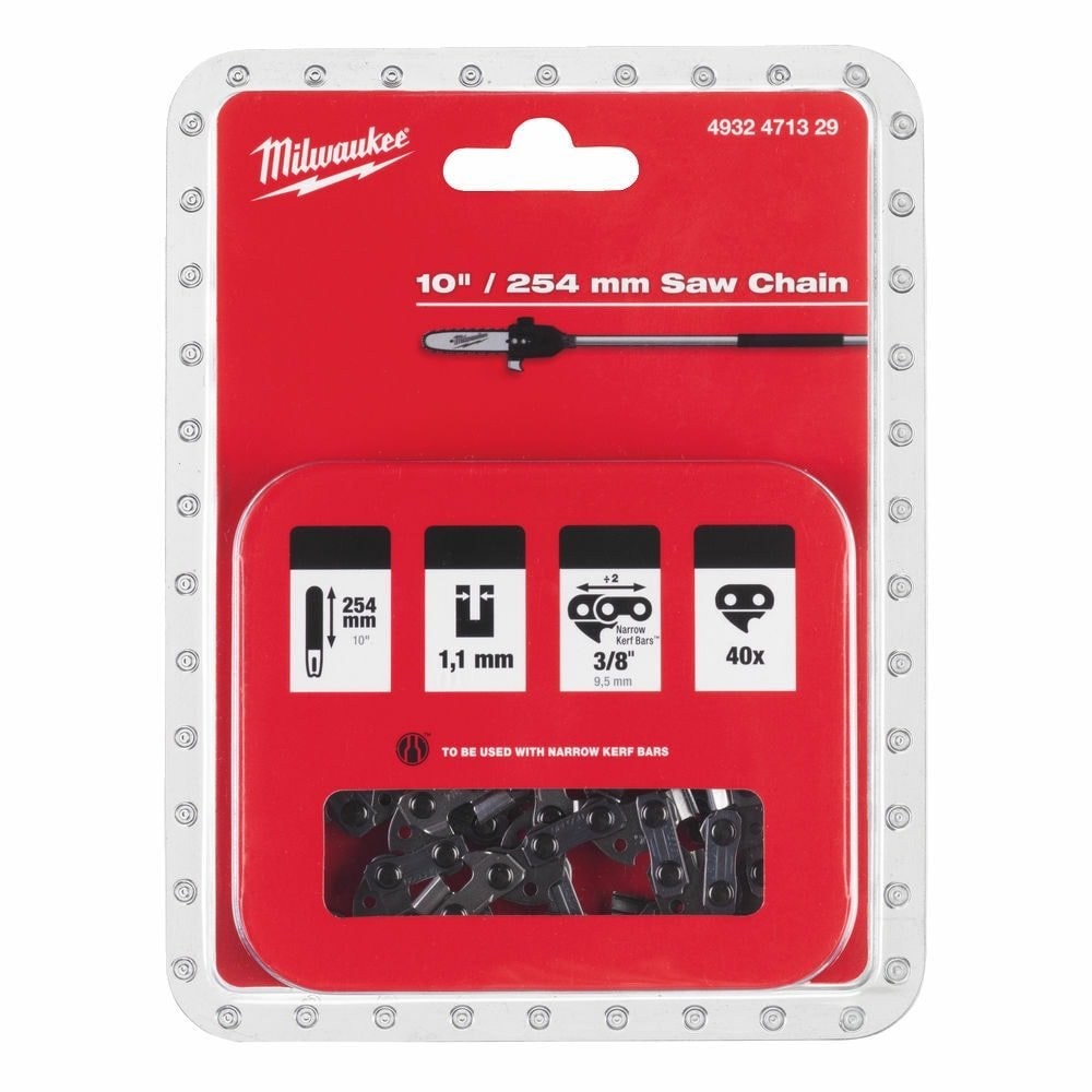 โซ่เลื่อย ยาว 10 นิ้ว สำหรับ M18 FOPH-CSA MILWAUKEE รุ่น 4932471329 ราคา ฿680.37